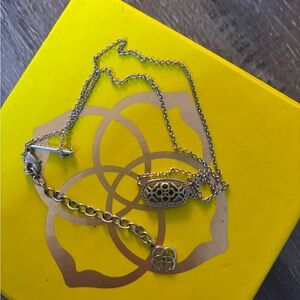 Kendra Scott Silver Necklace with Delicate Chain Design